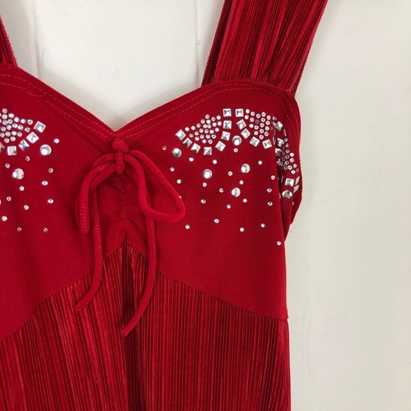 Vintage Bedazzled Babydoll Pleated Nightie Sz S - Picture 5 of 11